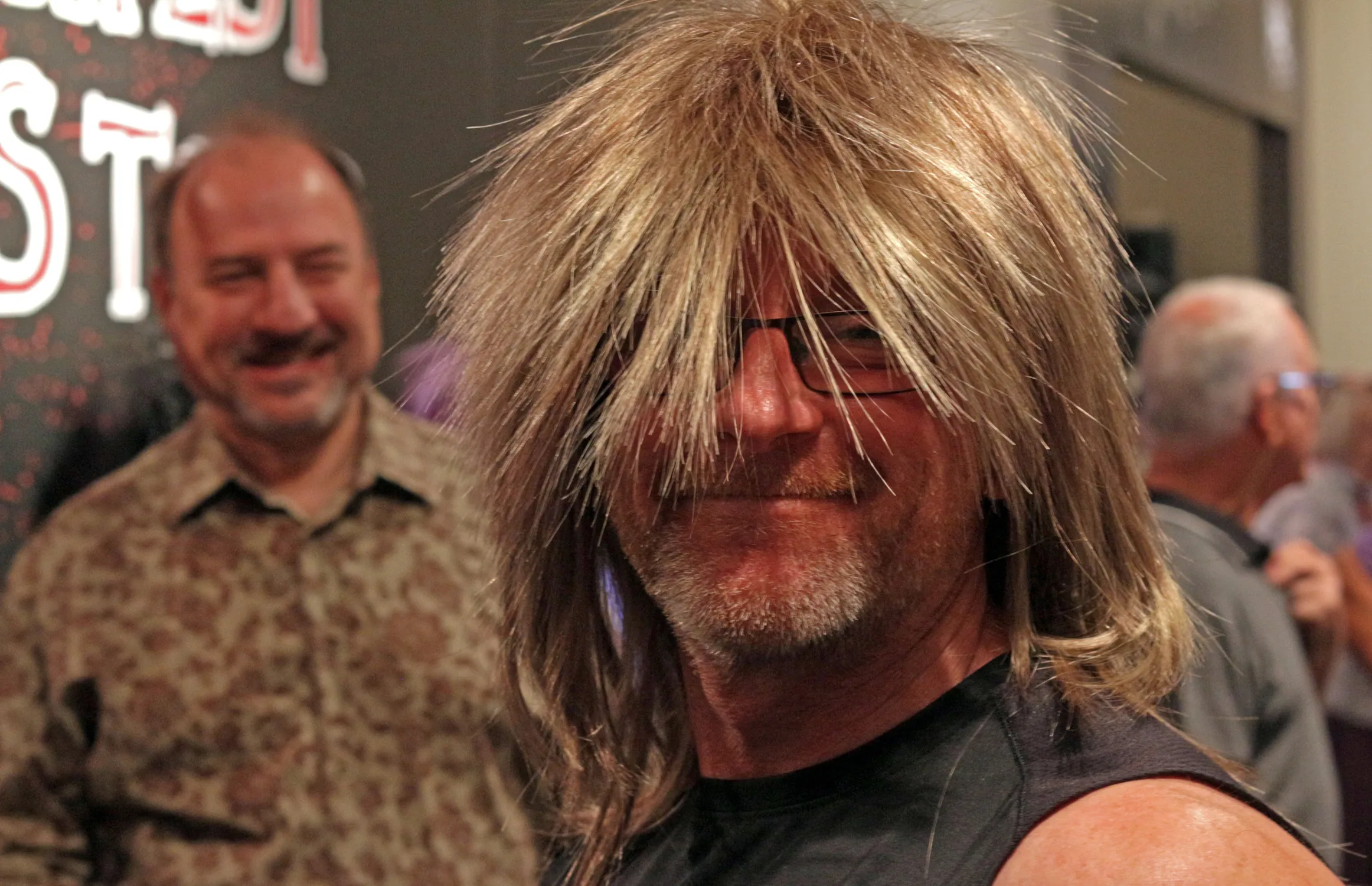 Steve Panozzo observes Grant Brown's real hair