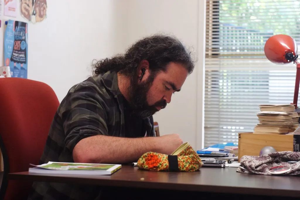 Photo of Ben Hutchings in Squishface Studio