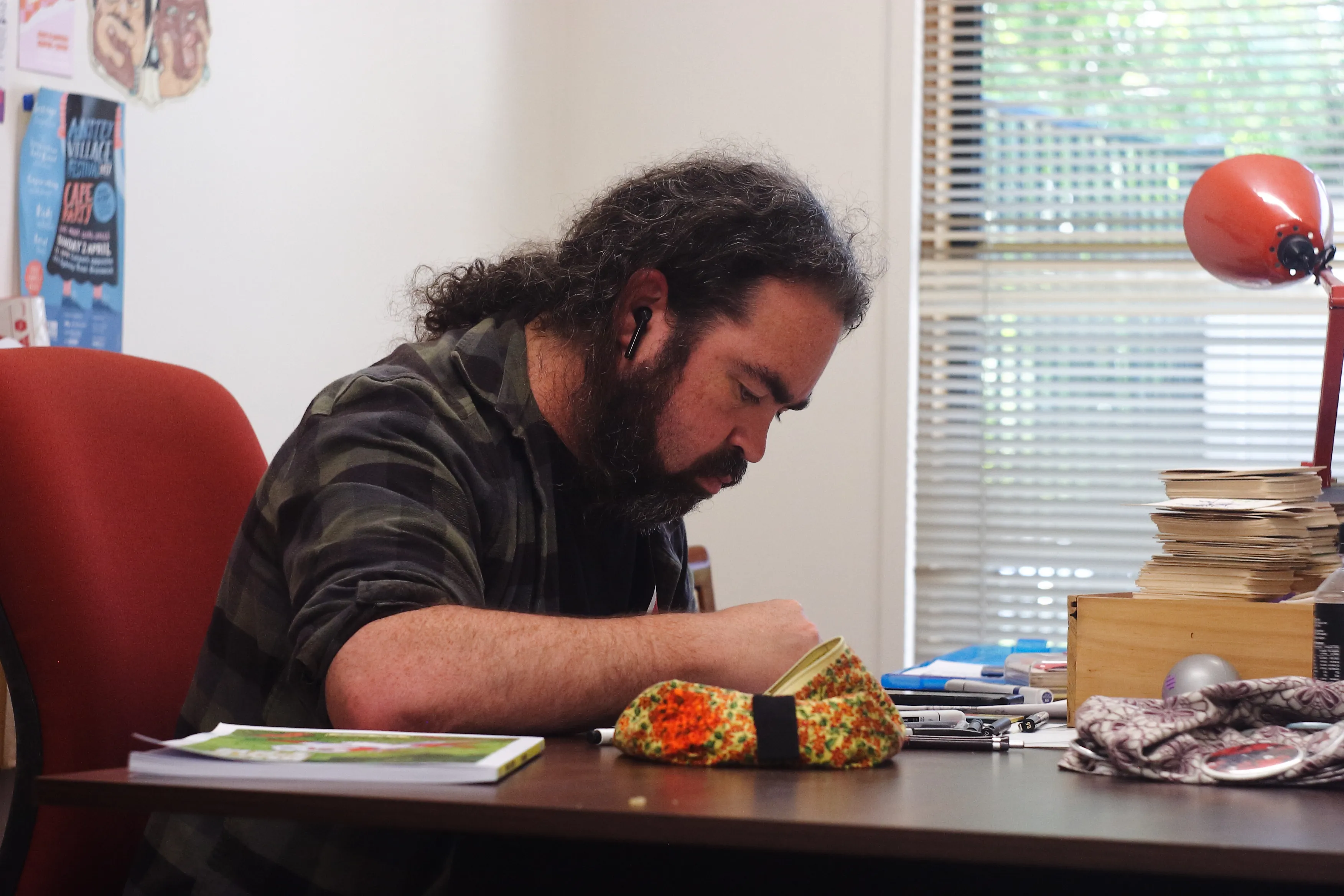 Photo of Ben Hutchings in Squishface Studio
