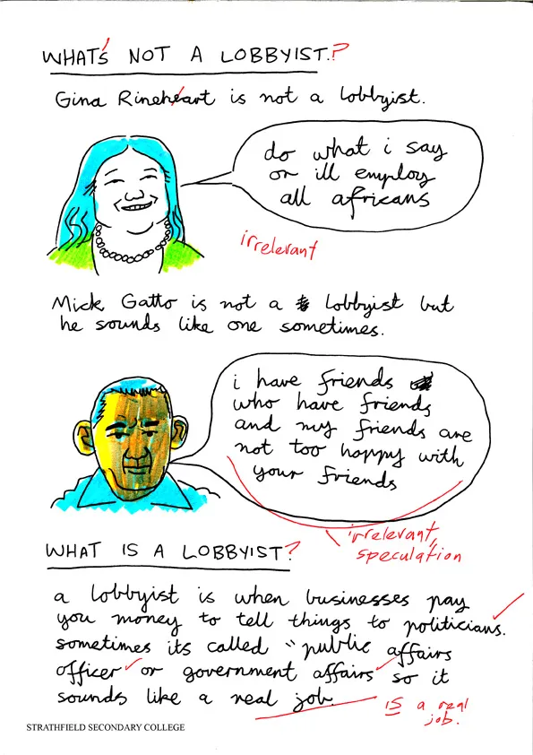 Tristian's report on lobbying, pg 2