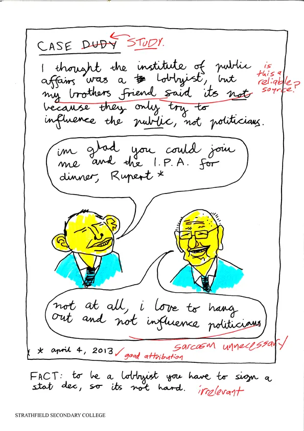 Tristian's report on lobbying, pg 3