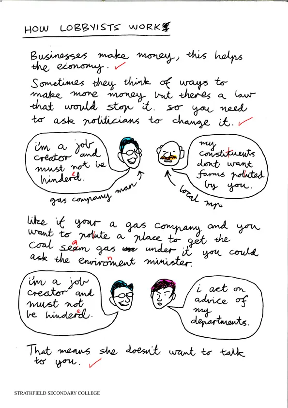 Tristian's report on lobbying, pg 4