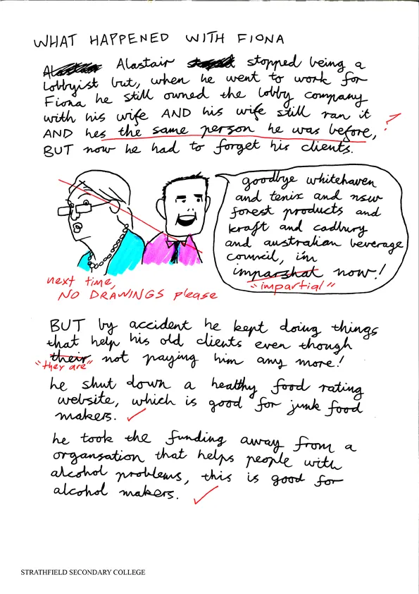 Tristian's report on lobbying, pg 7