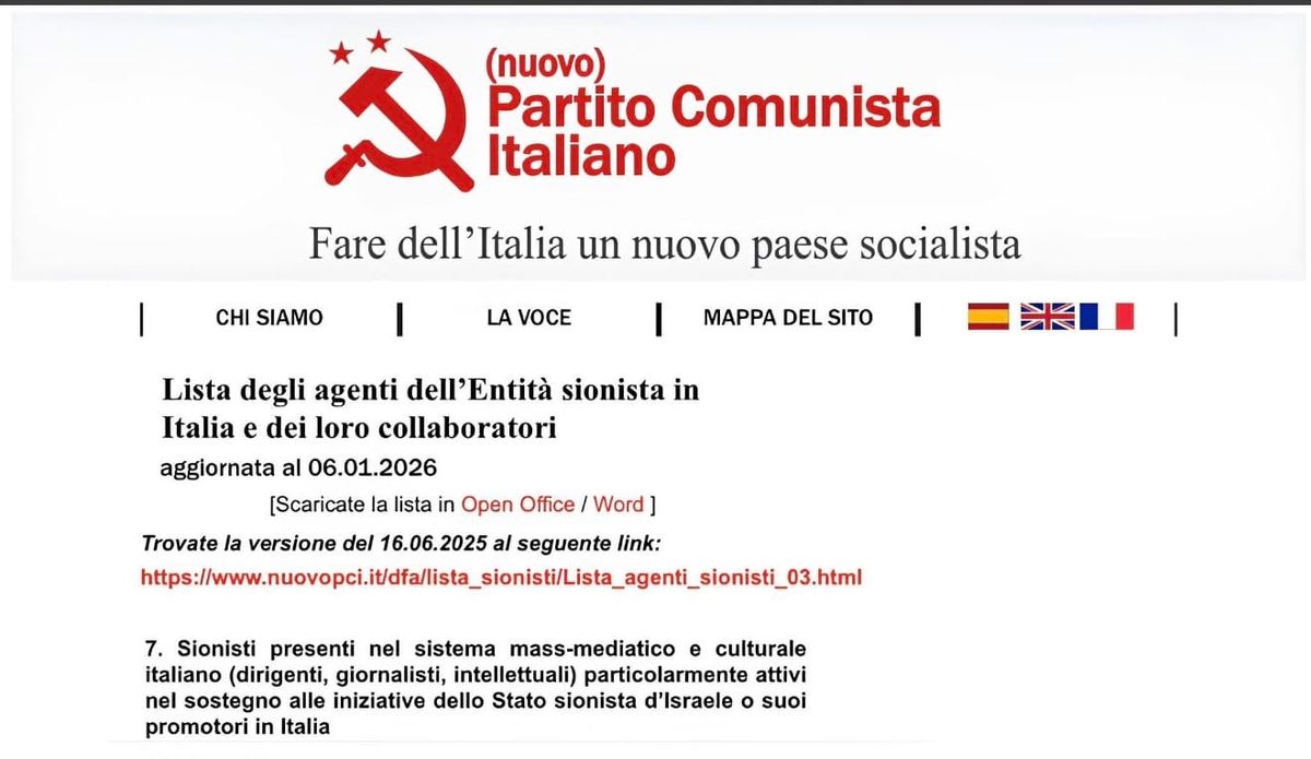 Il nuovo Partito comunista italiano e le sue liste di proscrizione