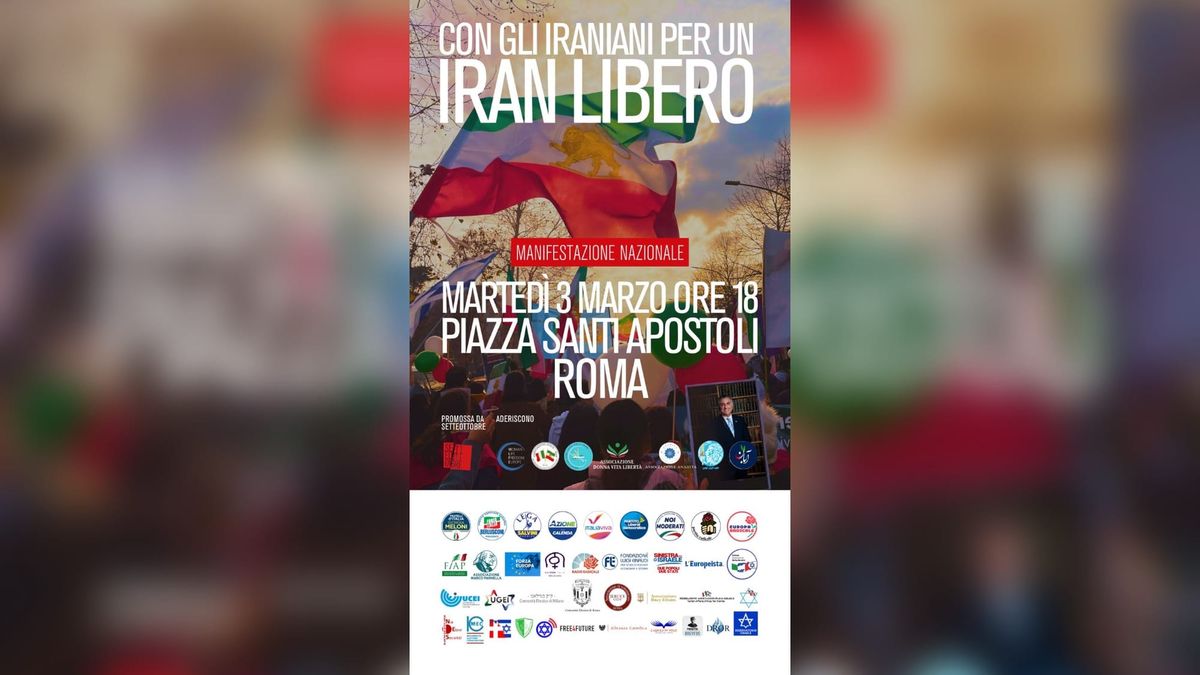 L’Osservatorio Israele aderisce alla manifestazione nazionale promossa da Setteottobre “Con gli iraniani per un Iran libero”