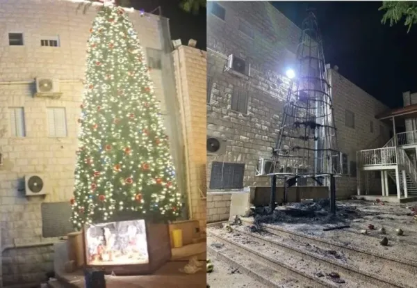 Albero di Natale incendiato nei territori palestinesi: quando il “dialogo” lascia spazio al fondamentalismo