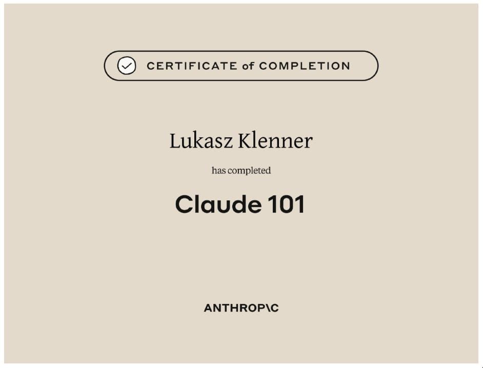 Claude 101 - Completed!