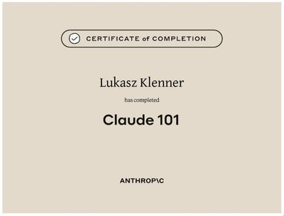 Claude 101 - Completed!