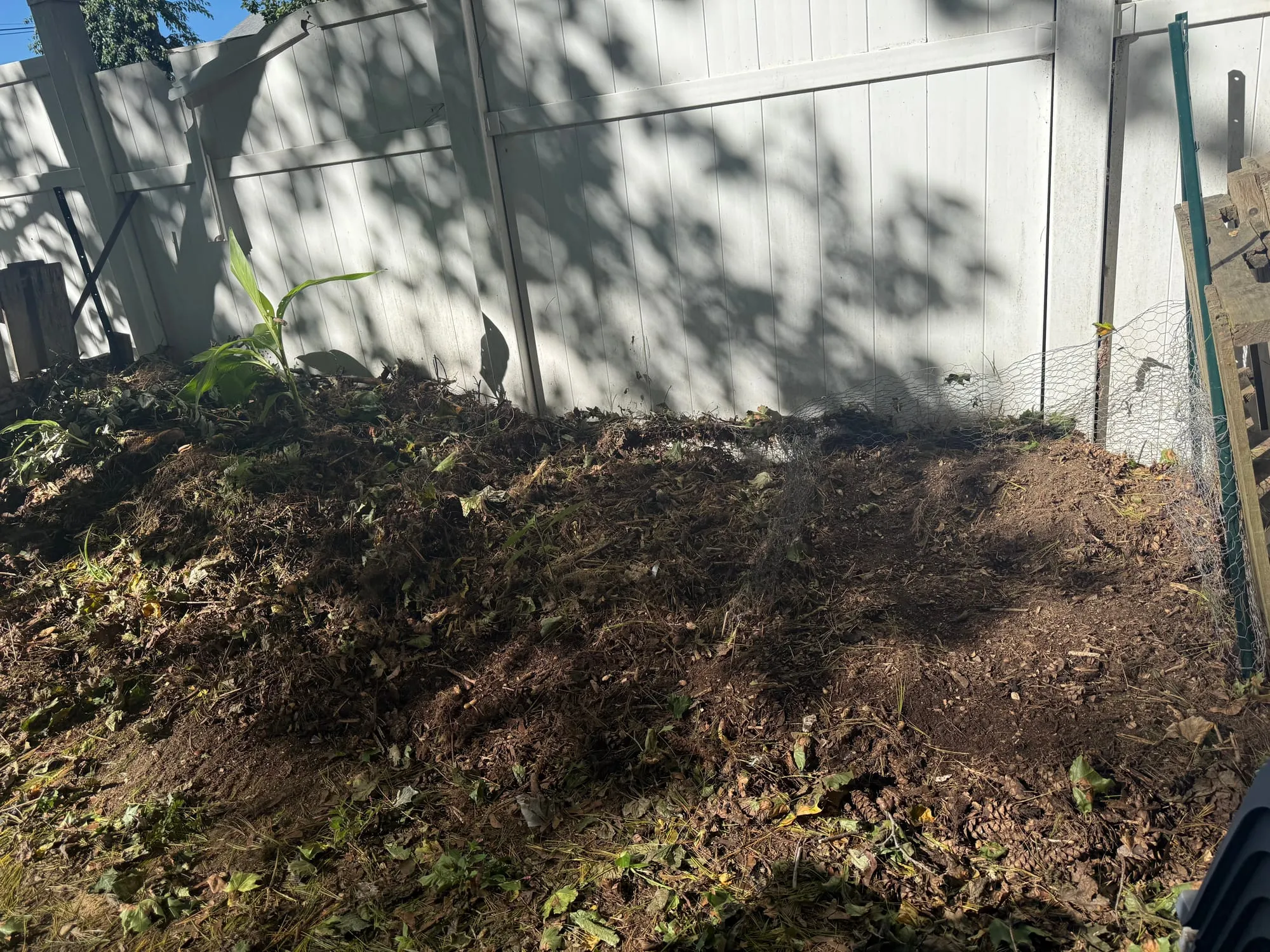 A do-it-yourself three bin compost system - photo credit Nicole Lydic