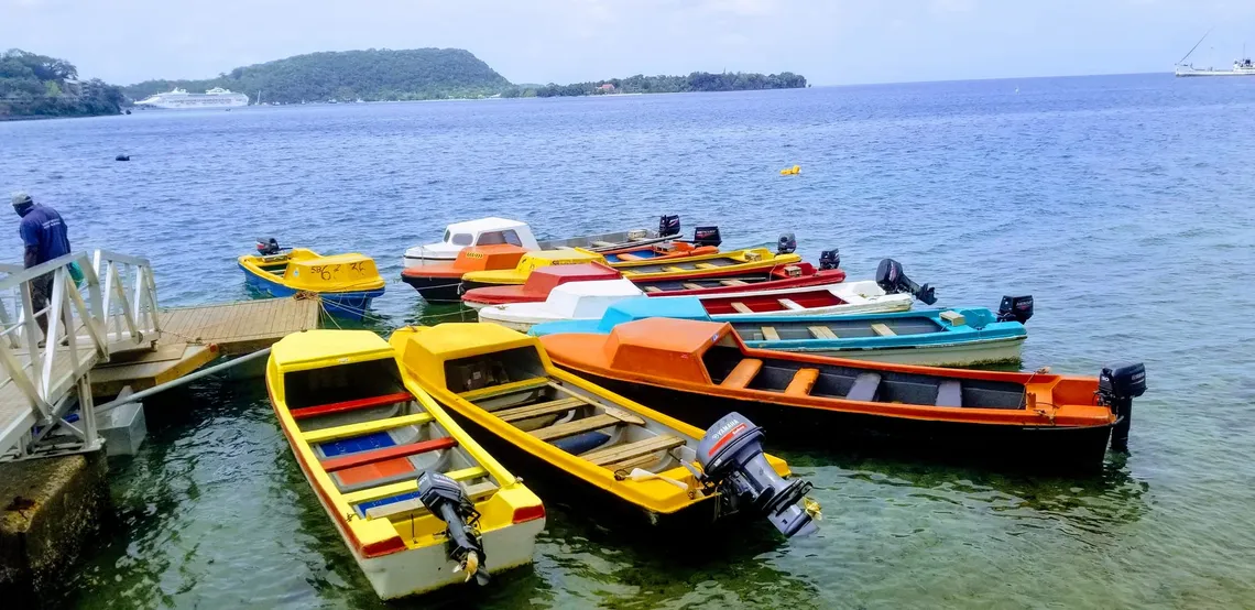 Colorful boats