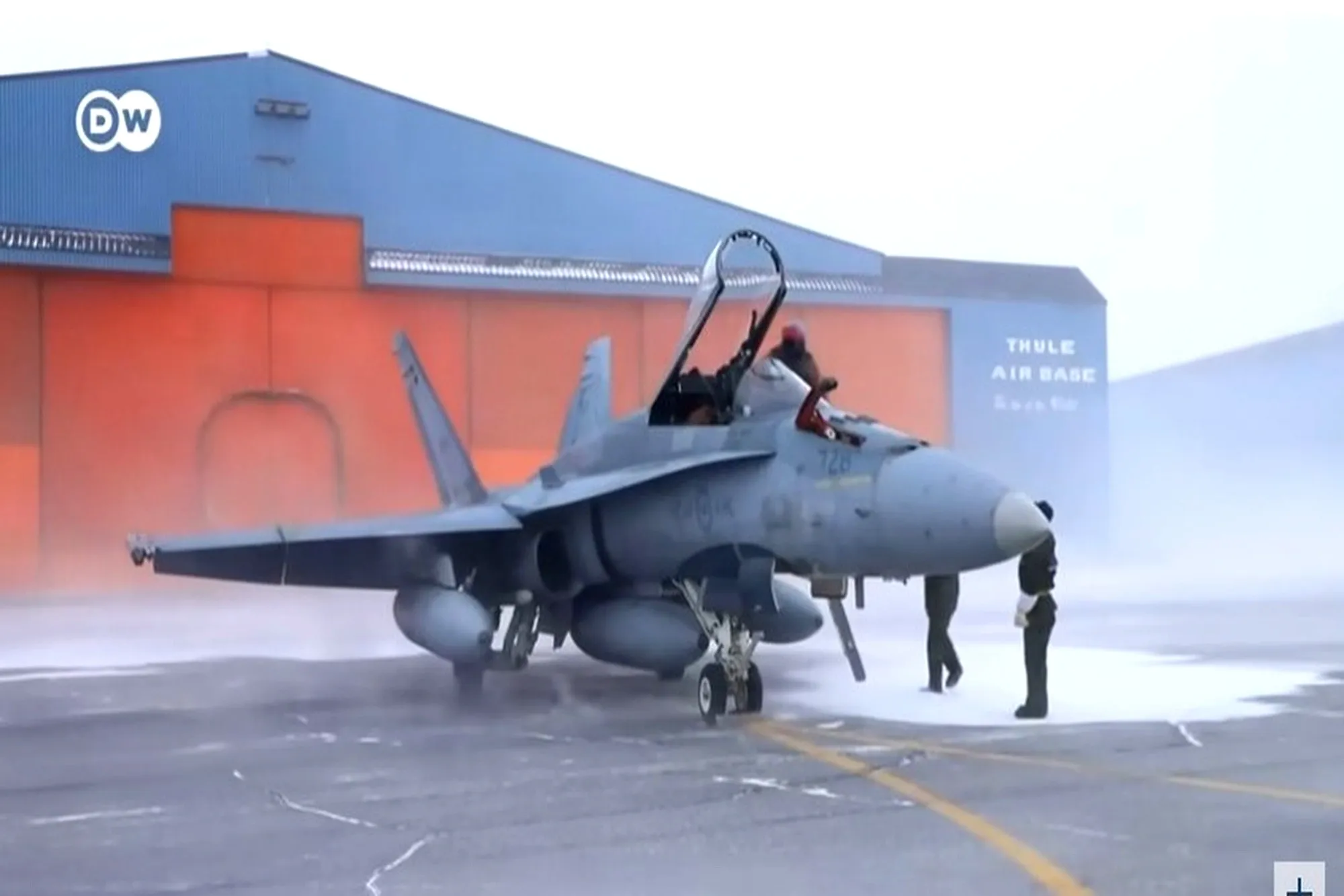 U.S. fighter jet at Thule Air Base, Greenland