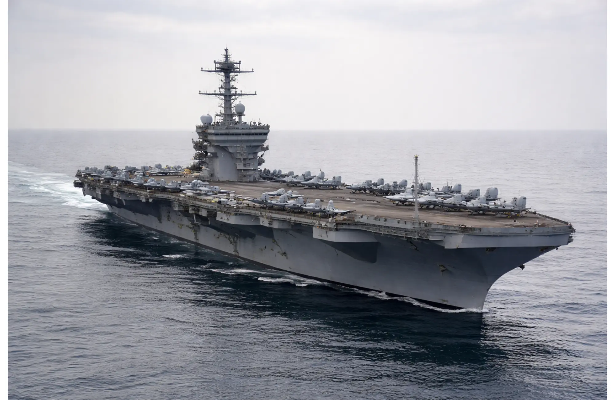 USS Abraham Lincoln aircraft carrier operating in the Gulf region.