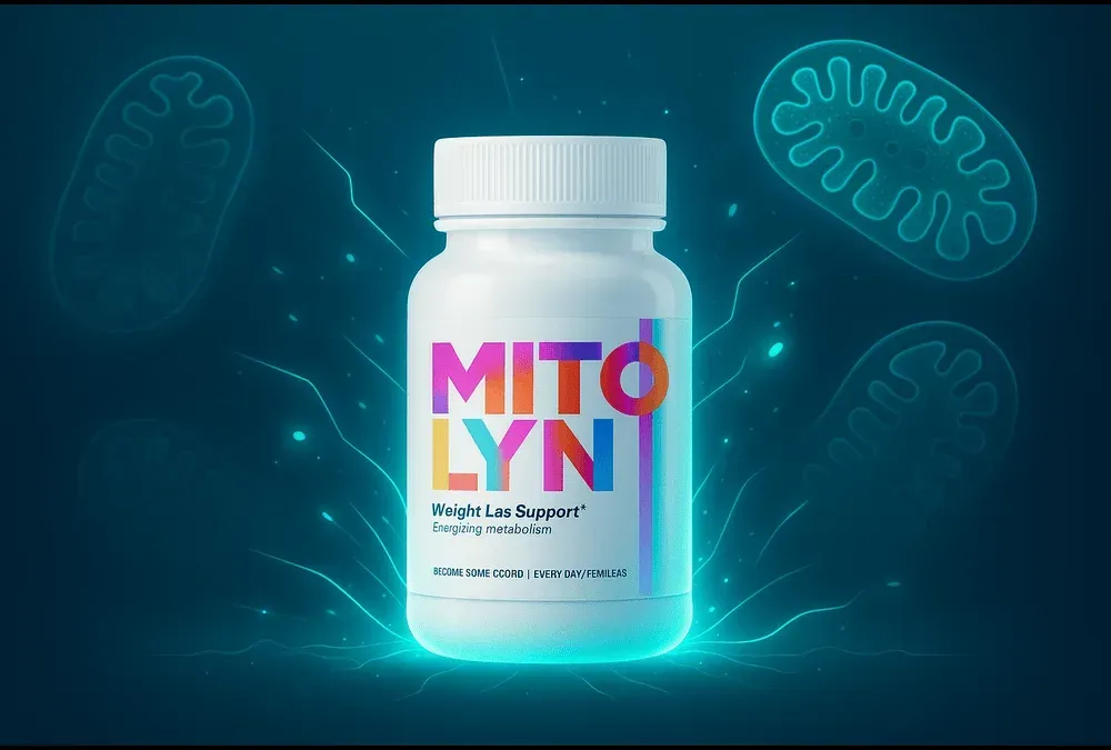 Mitolyn supplement bottle glowing with energy for metabolism boost