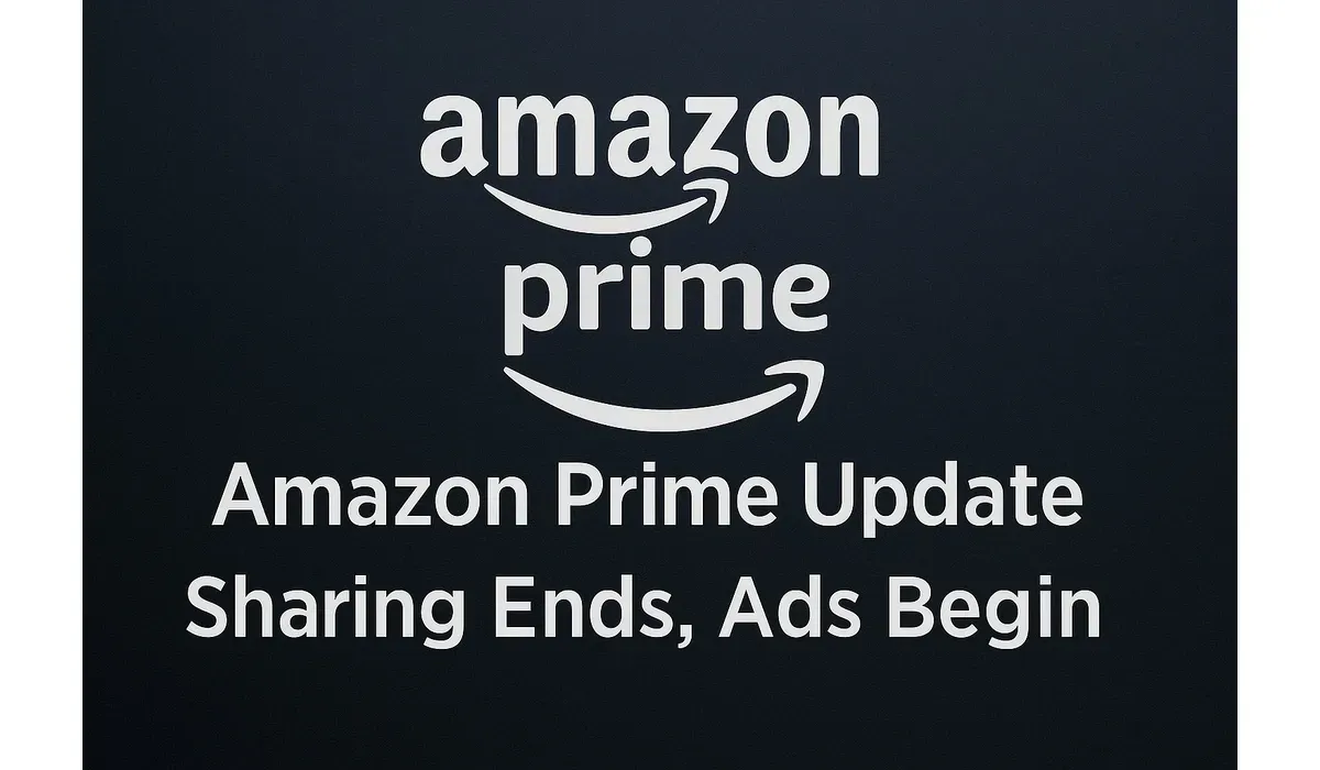 Amazon Prime Update notification overlay.