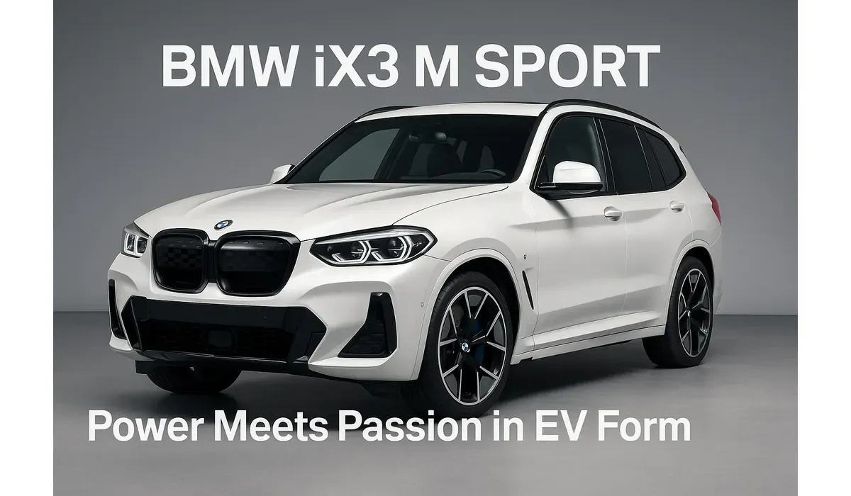 BMW iX3 M Sport in studio with sport styling