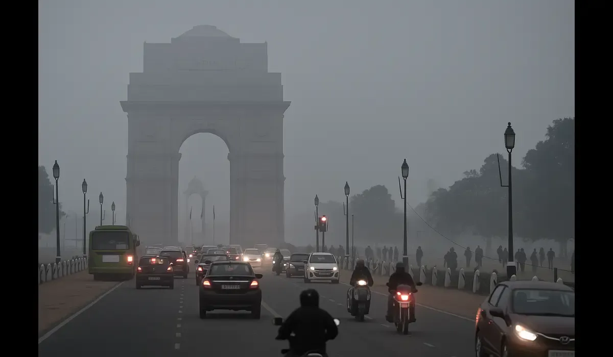 coldest winter delhi ncr 2025 city view