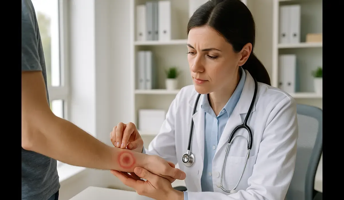 Hero image of Lyme disease treatment diagnosis.