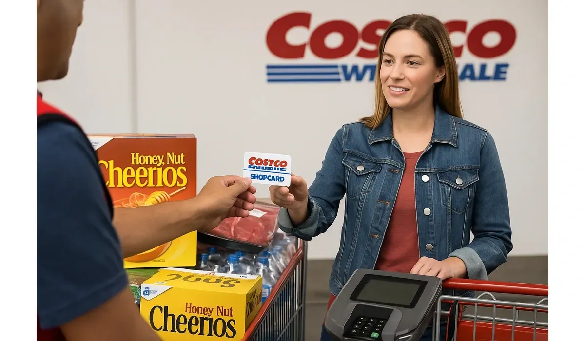 Non-member using a Costco Shop Card to shop at Costco without membership.