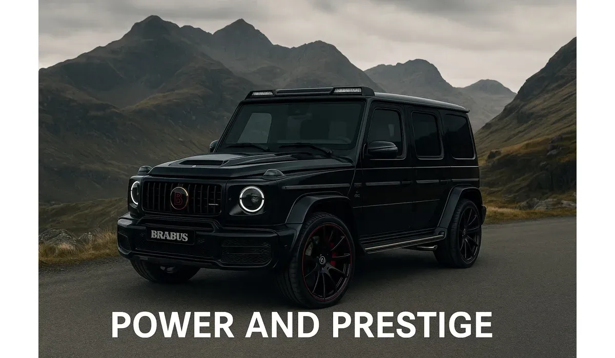 Mercedes Benz G Class Brabus luxury SUV showcasing power and prestige in the mountains