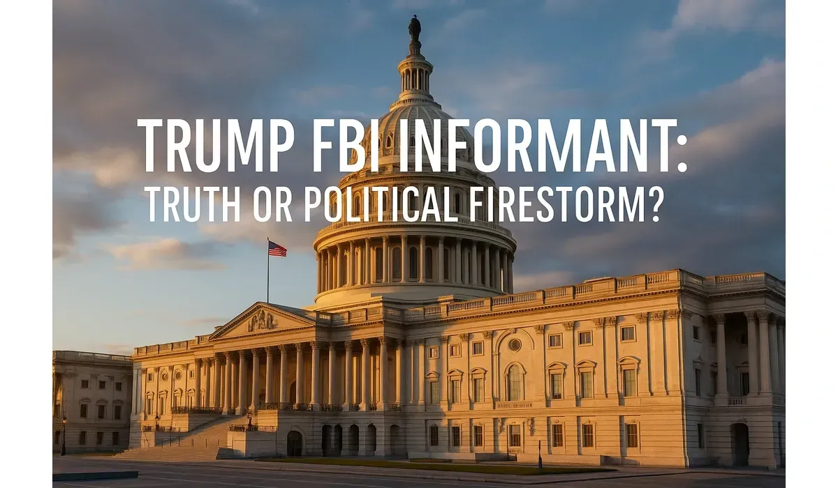 U.S. Capitol with headline overlay Trump FBI Informant