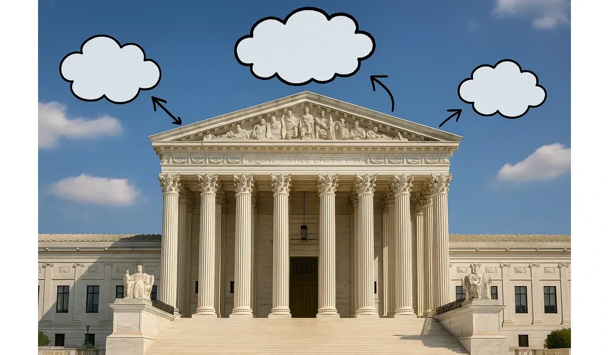 Clock showing 4 p.m. ET outside the Rose Garden ahead of Trump’s tariff announcement.