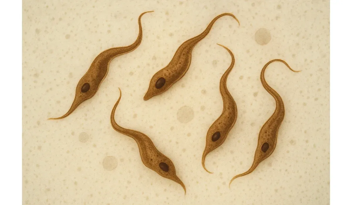 Microscopic illustration of parasite causing Chagas disease caused by