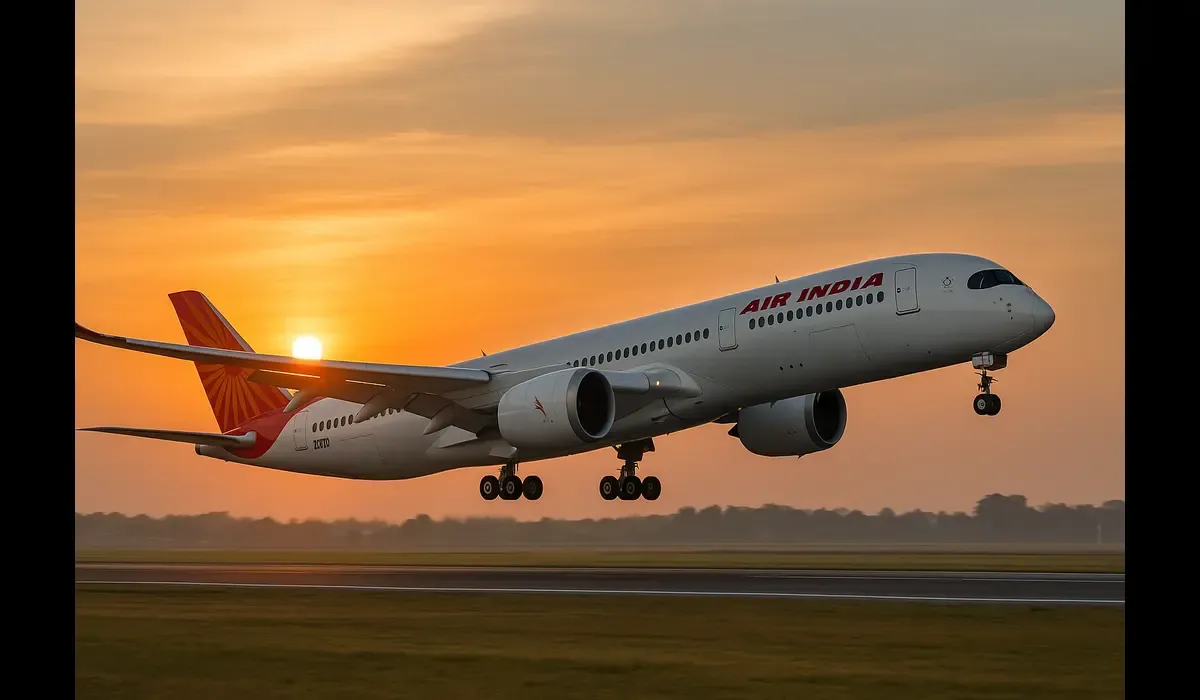 Air India fleet future Airbus A350 takeoff
