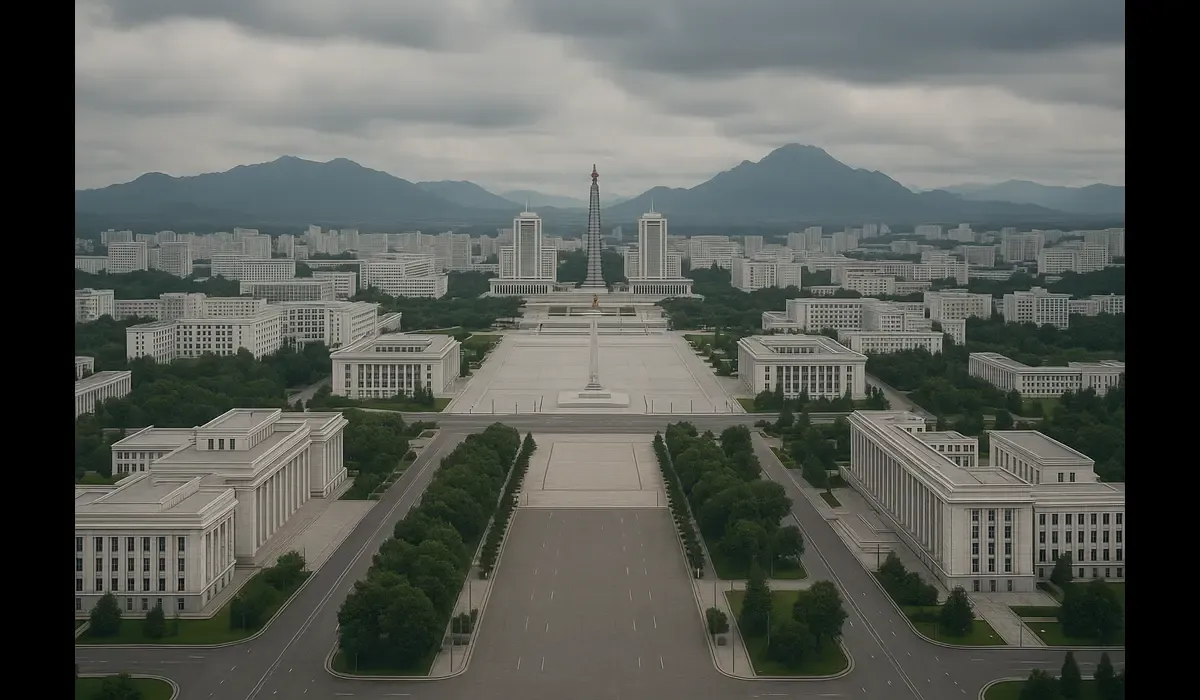 Aerial skyline showing safe alternatives to visiting North Korea with similar architecture and atmosphere.