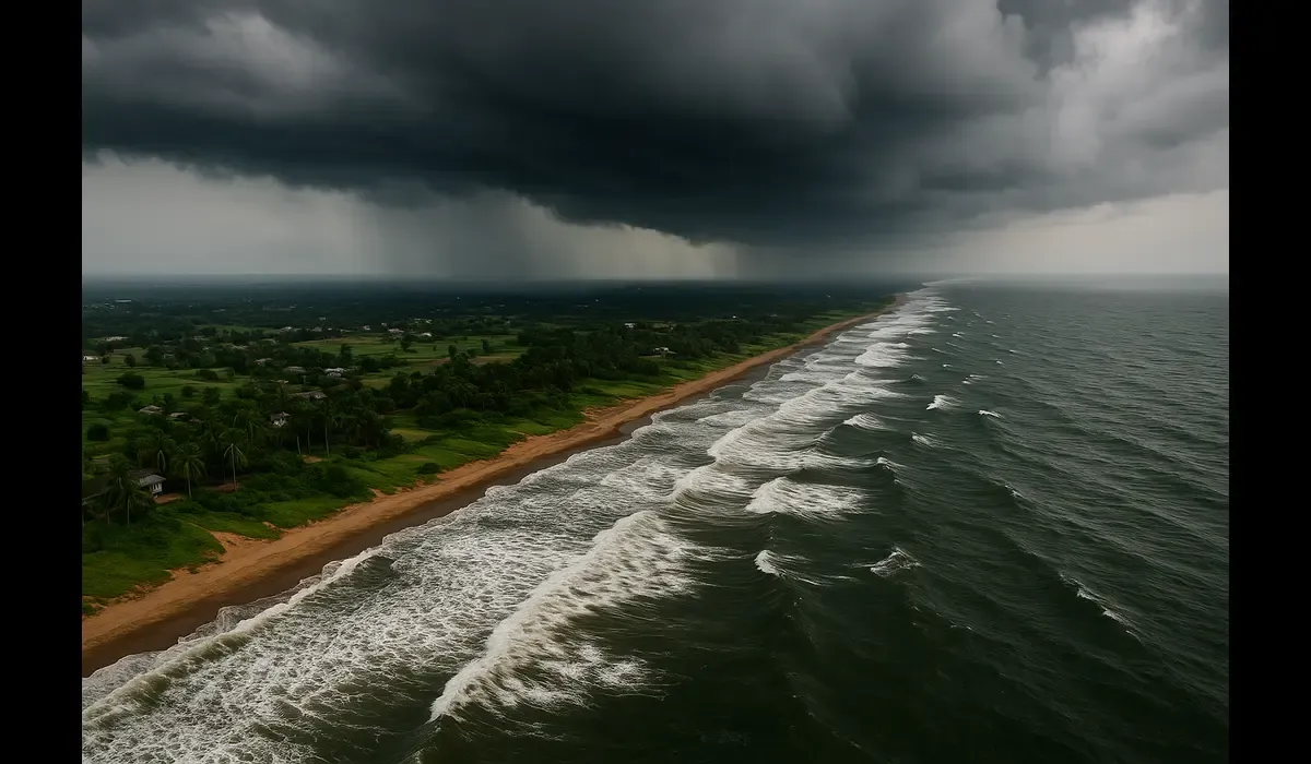 Cyclone Montha landfall October 28 2025 Andhra Pradesh IMD warning coastal view