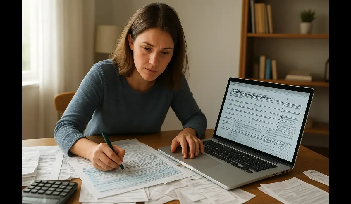 Tax deductions most Americans forget to claim being calculated on a laptop.