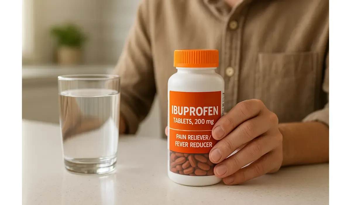 over-the-counter ibuprofen protect against cancer bottle