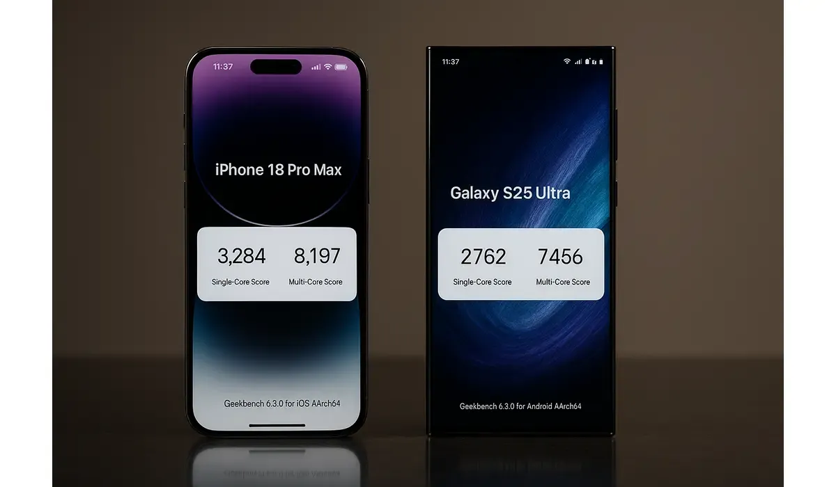 iPhone 18 Pro Max vs Galaxy S25 Ultra benchmark
