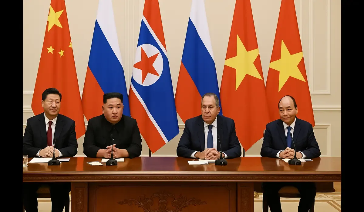 Kim Jong Un diplomatic meeting with China Russia and Vietnam
