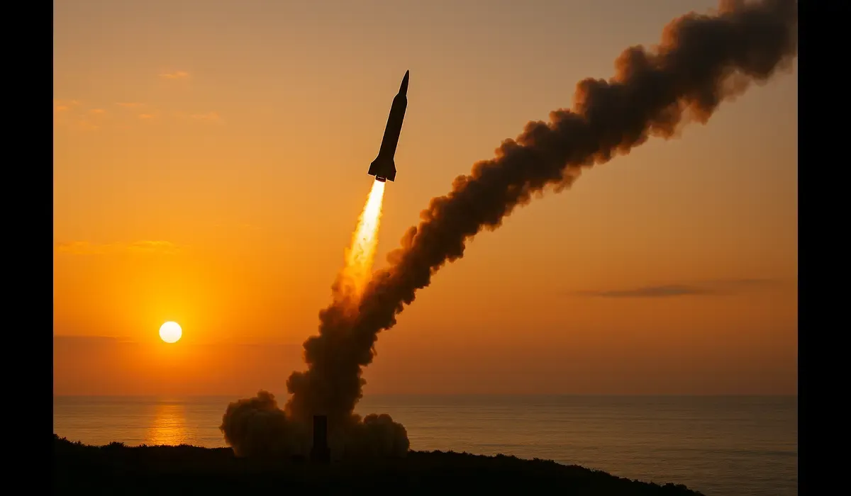 north korea ballistic missile launch towards east sea