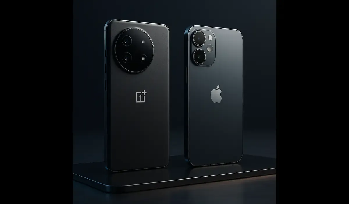 OnePlus 15 vs iPhone 16 flagship comparison side by side.