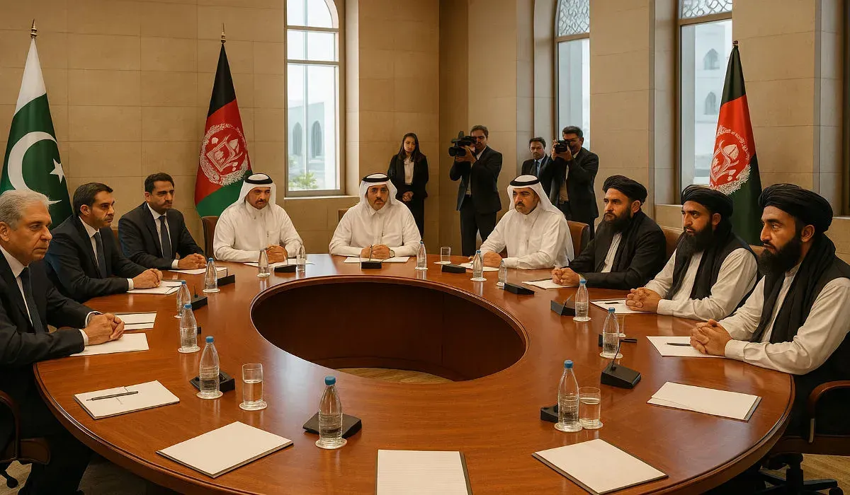 Pakistan Afghanistan peace talks in Doha 2025 conference meeting