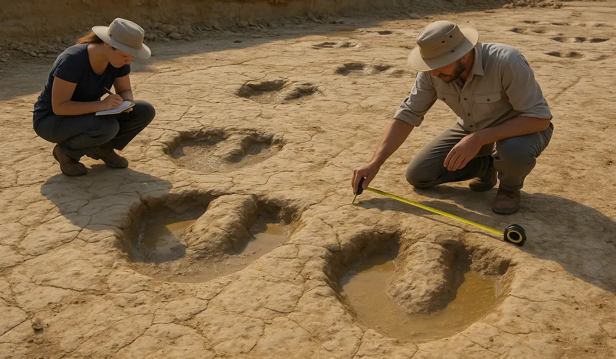 dinosaur footprints discovered in the UK 2025 sauropod prints
