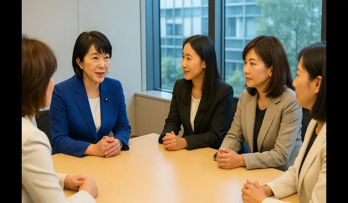 Sanae Takaichi Japan first female prime minister news meeting women leaders.