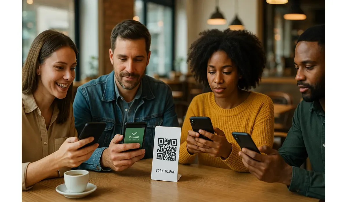 People embracing digital payments in the U.S., representing the UPI moment in the USA.