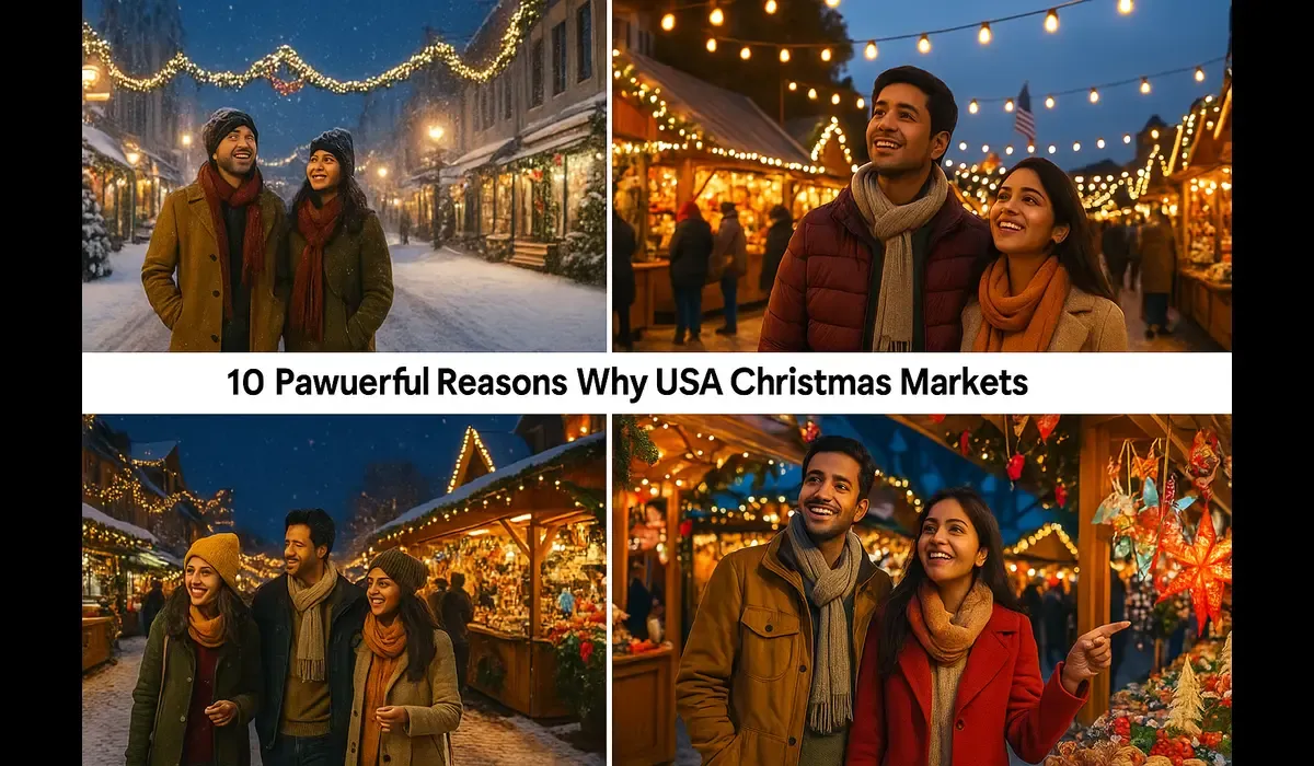 USA Christmas markets attract Indian shoppers enjoying winter festivities and global gifts.