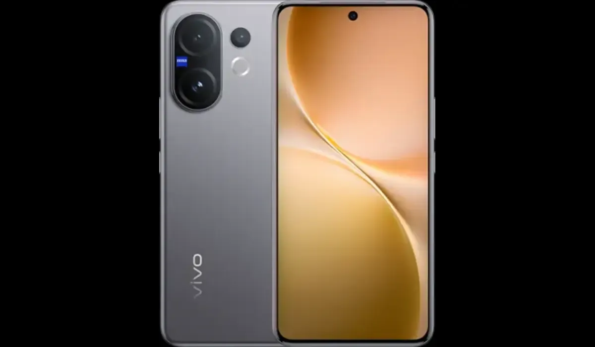 Vivo V60e smartphone showing rear dual camera and front full-screen display