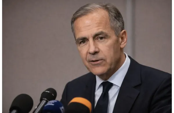 Mark Carney addresses reporters about standing by his Davos speech