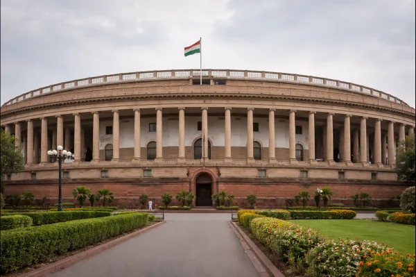 The Indian Parliament building, where the Union Budget is traditionally presented.