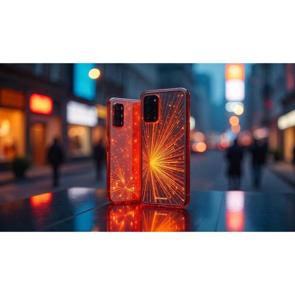 Nothing Phone 3 with glowing Glyph Matrix at its smartphone launch in India.