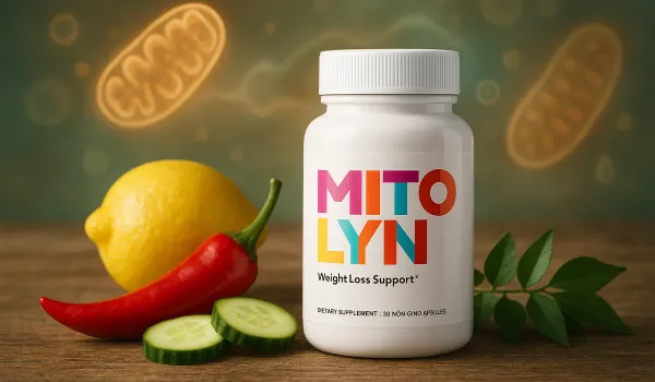 Mitolyn supplement bottle with fresh natural ingredients for proven weight loss steps