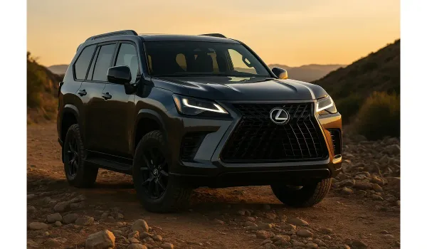 2026 Lexus GX off‑road view front three‑quarter.