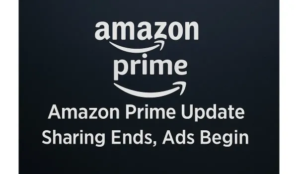 Amazon Prime Update notification overlay.