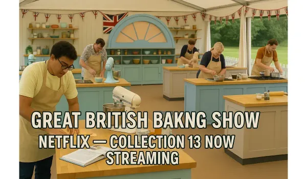 Contestants Great British Baking Show Netflix overlay