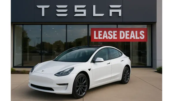 Tesla Model 3 lease deals in the USA store front