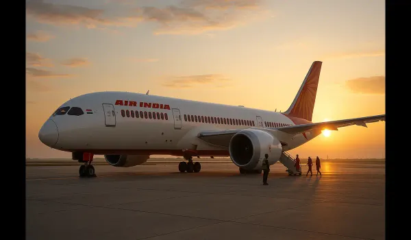 Air India International Flights 2025 aircraft at sunrise